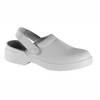 Pantolette white with heel band and steel toe